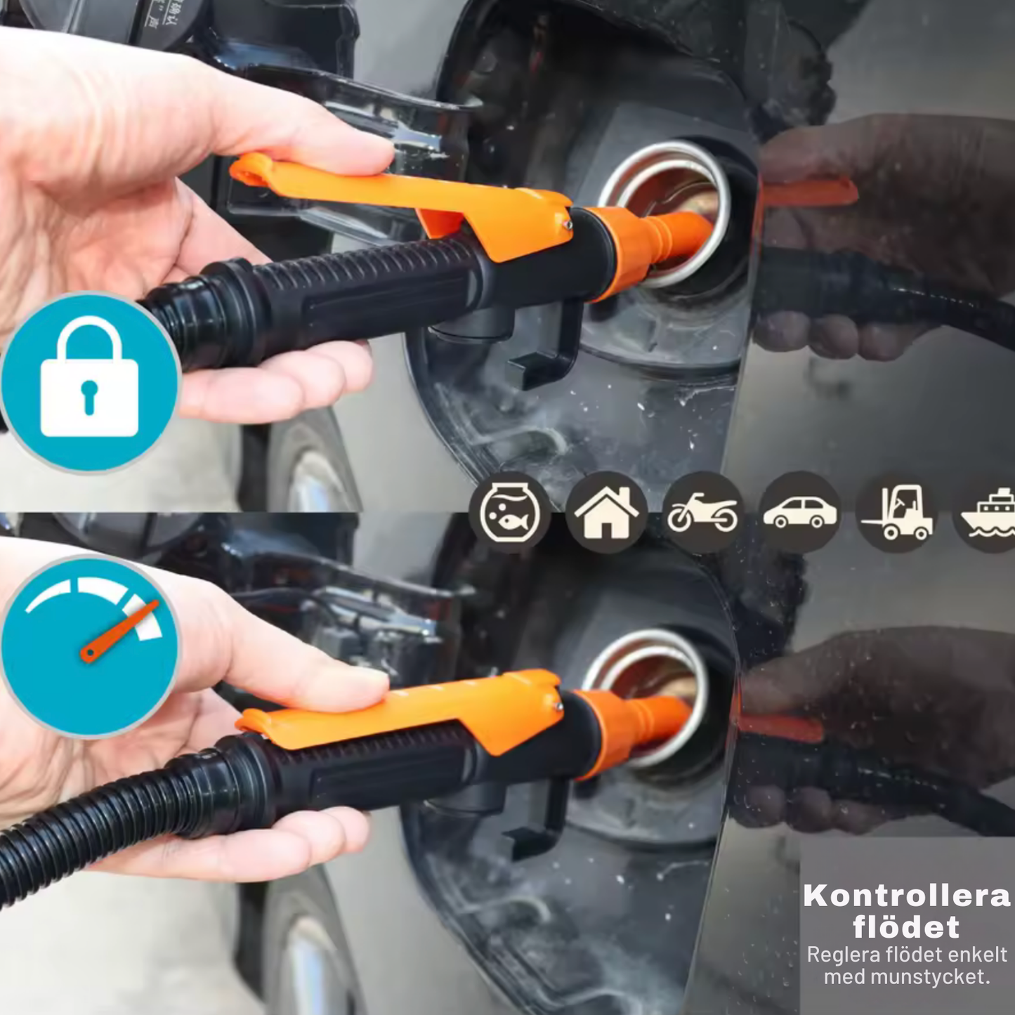 FlowMate™ - Flytta vätska. Slipp spill. Utan krångel.